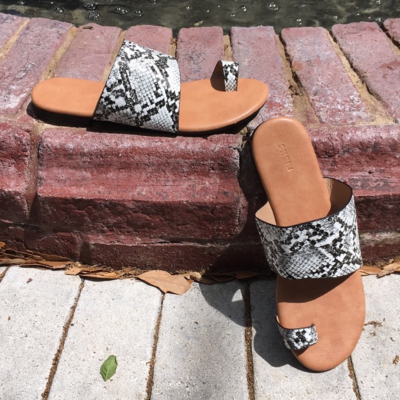 SHEIN Shoes - Snakeskin Sandals Vegan EUC sizes 1 left!